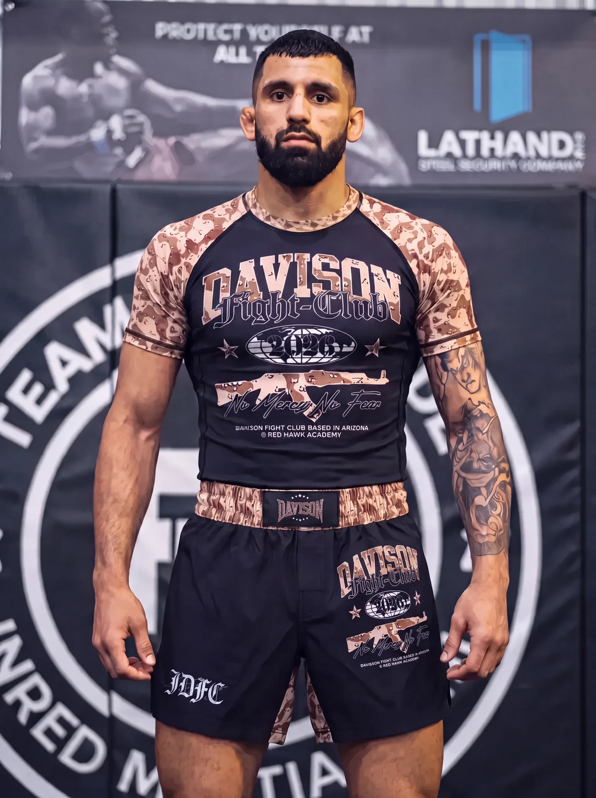 DAVISON CAMO FIGHT SHORTS